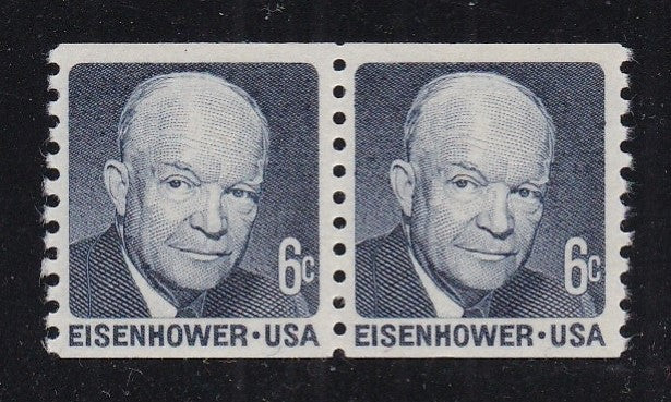 # 1401 (1970) Eisenhower, Tagged, SG - Coil pr, MNH