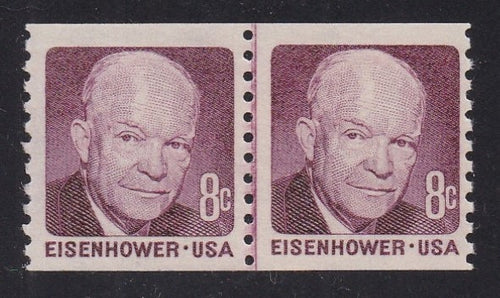 # 1402 (1971) Eisenhower, Tagged - Coil LP, MNH