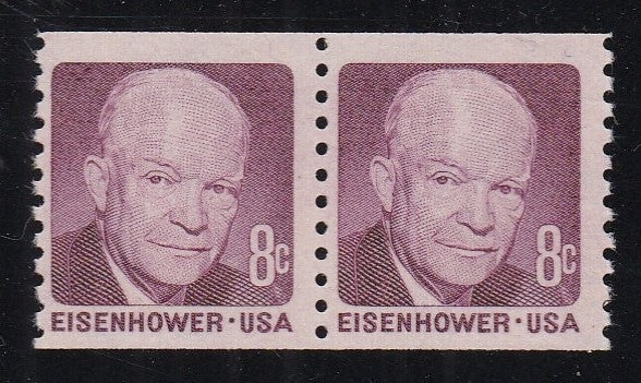 # 1402 (1971) Eisenhower, Tagged - Coil pr, MNH