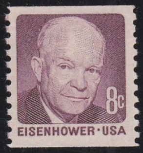 # 1402 (1971) Eisenhower, Tagged - Coil sgl, MNH
