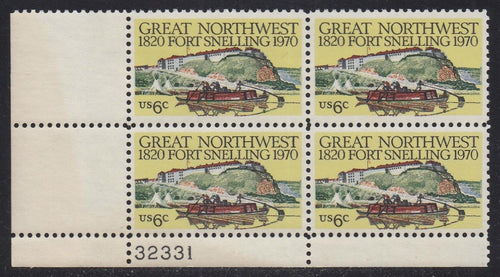 # 1409 (1970) Fort Snelling - PB, LL #32331, MNH