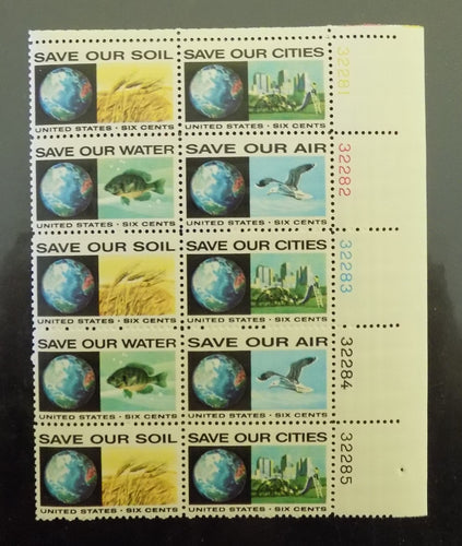 # 1410-13 (1970) Anti-Pollution - PB, UR #32281, MNH