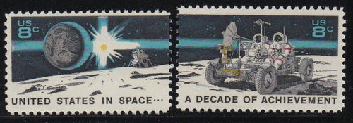 # 1434-35 (1971) Space - Sgls, Set/2, MNH