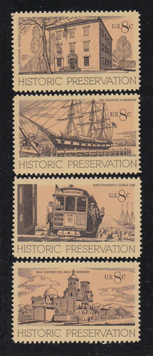 # 1440-43 (1971) Historic Preservation - Sgls, Set/4, MNH