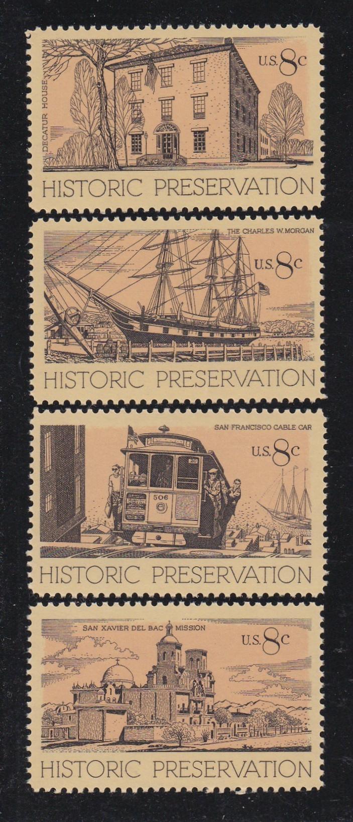 # 1440-43 (1971) Historic Preservation - Sgls, Set/4, MNH