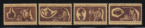 # 1456-59 (1972) Colonial Craftsmen - Sgls, Set/4, MNH