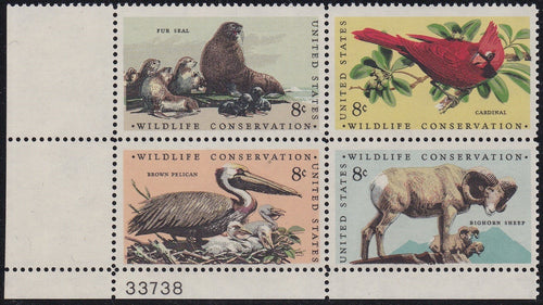 # 1464-67 (1972) Wildlife - PB, LL #33738, MNH
