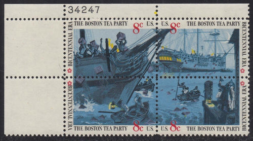 # 1480-83 (1973) Tea Party - PB, UL #34247, MNH
