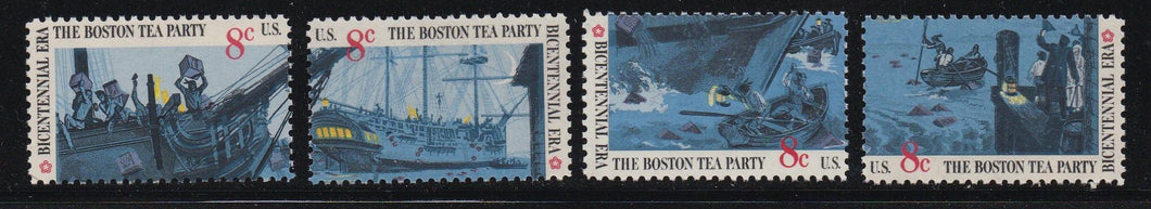 # 1480-83 (1973) Tea Party - Sgls, Set/4, MNH