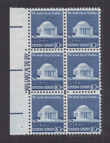 # 1510 (1973) Jefferson Memorial - ME Bk/6, L, MNH