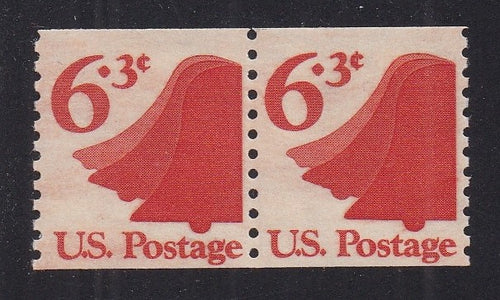 # 1518 (1974) Liberty Bell, Tagged - Coil pr, MNH