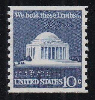 # 1520 (1973) Jefferson Memorial - Coil sgl, XF MNH