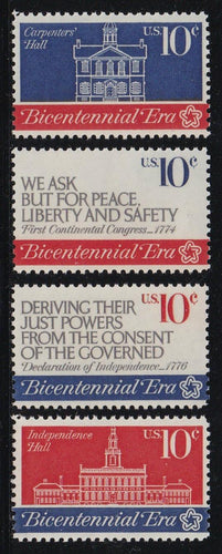 # 1543-46 (1974) Continental Congress - Sgls, Set/4, MNH