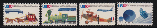 # 1572-75 (1975) USPS Bicentennial - Sgls, Set/4, MNH