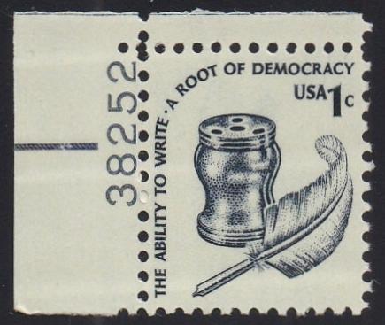 # 1581 (1977) Quill, SG, GP - Plt sgl, UL #38252, MNH