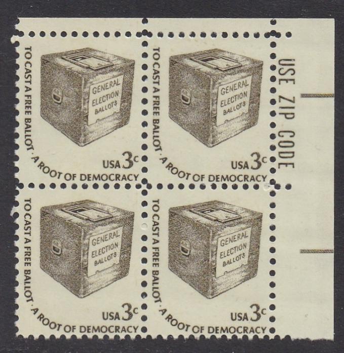 # 1584 (1977) Ballot Box, SG, GP - Zip BK/4, UR, MNH
