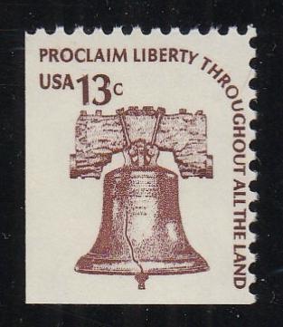 # 1595V (1975) Liberty Bell, DG, OA Tag - Bklt sgl, MNH