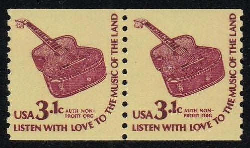 # 1613 (1979) Guitar, DG, YP, OA Tag - Coil pr, XF MNH