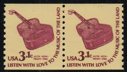 # 1613 (1979) Guitar, DG, YP, OA Tag - Coil pr, MNH