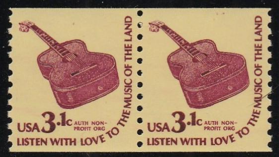 # 1613 (1979) Guitar, DG, YP, OA Tag - Coil pr, MNH