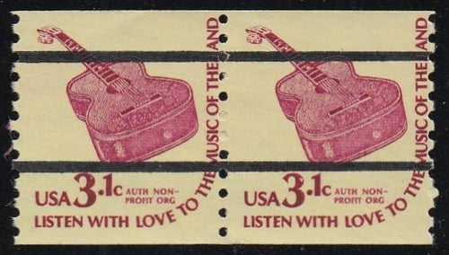 # 1613a (1979) Guitar, DG, YP, OA Tag, Precancel - Coil pr, F MNH