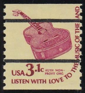 # 1613a (1979) Guitar, DG, YP, OA Tag, Precancel - Coil sgl, F MNH