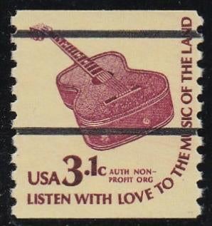 # 1613a (1979) Guitar, DG, YP, OA Tag, Precancel - Coil sgl, MNH