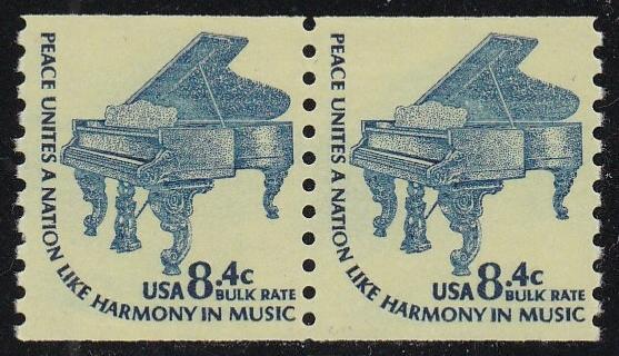 # 1615C (1978) Piano, SG, YP, OA Tag - Coil pr, MNH