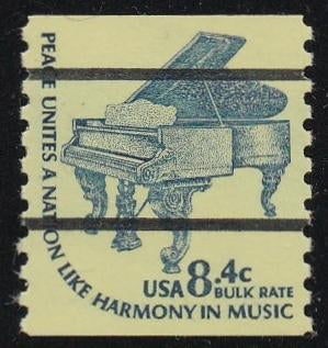 # 1615Cd (1978) Piano, DG, YP, OA Tag, Precancel - Coil sgl, XF MNH