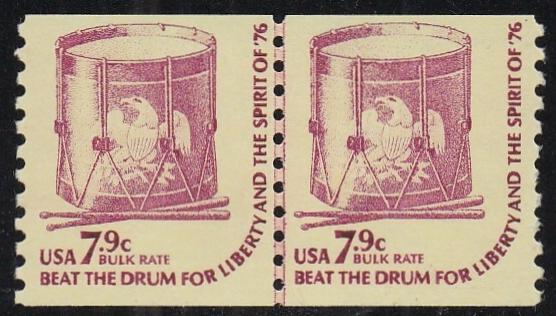 # 1615 (1976) Drum, DG, YP, OA Tag - Coil LP, XF MNH