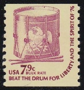 # 1615 (1976) Drum, DG, YP, OA Tag - Coil sgl, MNH