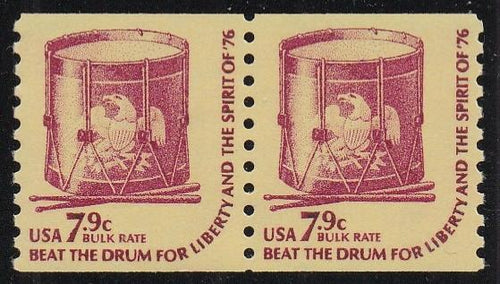 # 1615 (1976) Drum, SG, YP, OA Tag - Coil pr, XF MNH