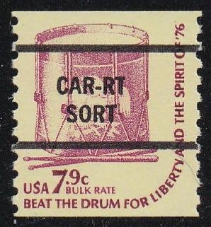 # 1615a (1976) Drum, DG, YP, OA Tag, Precancel - Coil sgl, MNH
