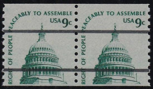 # 1616b (1976) Capitol Dome, SG, GP, OA Tag, Precancel - Coil pr, MNH