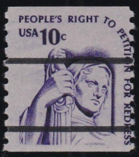 # 1617 (1977) Justice, DG, OA Tag, Precancel - Coil sgl, F MNH