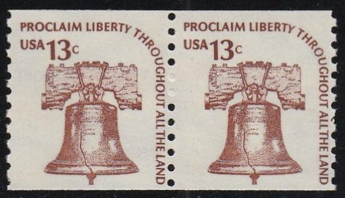 # 1618 (1975) Liberty Bell, SG - Coil pr, MNH