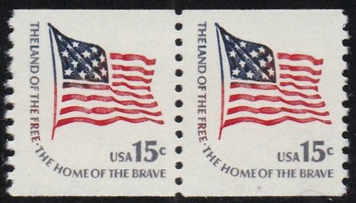 # 1618C (1978) Flag - Coil pr, MNH