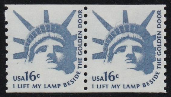# 1619 (1978) Liberty, OA Tag, WP - Coil pr, MNH