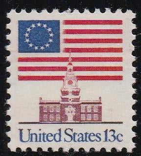 # 1622 (1975) Flag / Independence Hall, LBT - Sgl, XF MNH