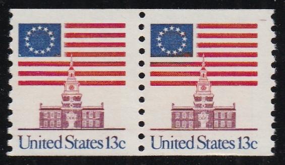 # 1625 (1975) Flag / Independence Hall, LBT, WP - Coil pr, MNH