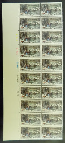 # 1703 (1976) Winter Pastime, Block tag - PB, L #37621, MNH