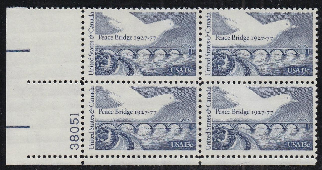 # 1721 (1977) Peace Bridge / Dove - PB, LL #38051, MNH
