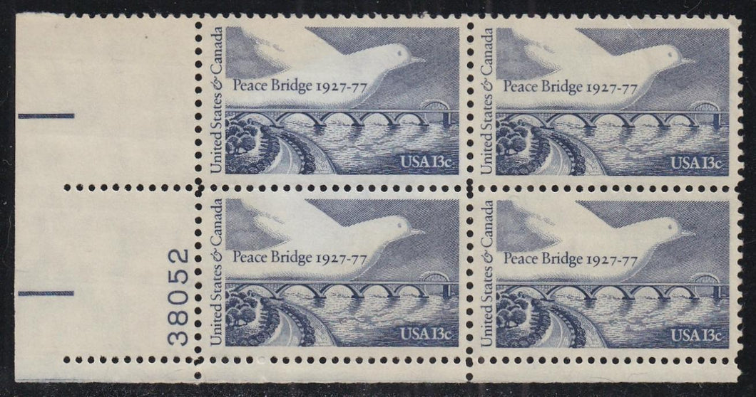 # 1721 (1977) Peace Bridge / Dove - PB, LL #38052, MNH