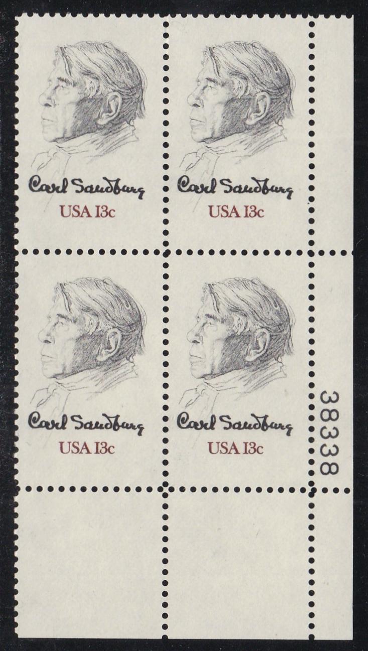 # 1731 (1978) Sandburg - PB, LR #38338, MNH