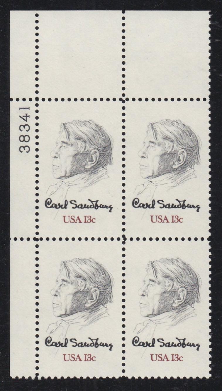 # 1731 (1978) Sandburg - PB, UL #38338, MNH