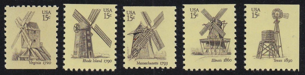 # 1738-42 (1980) Windmills - Bklt sgls, Set/5, MNH