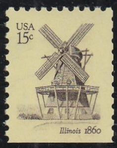 # 1741 (1980) IL Windmill 1860 - Bklt sgl, MNH