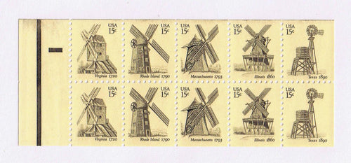 # 1742a (1980) Windmills, Top Jointline - Bklt pane, MNH
