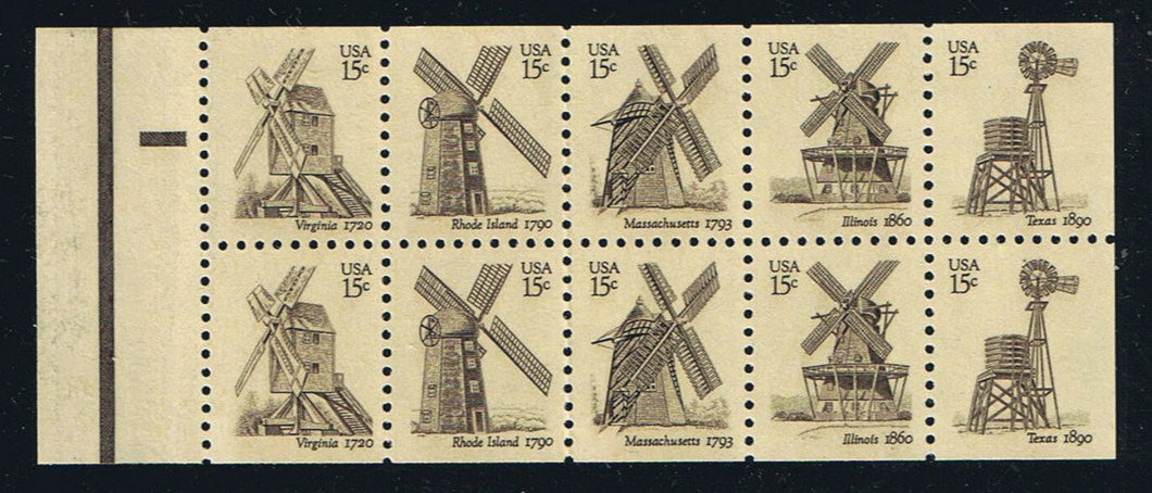 # 1742a (1980) Windmills - Bklt Pane, MNH