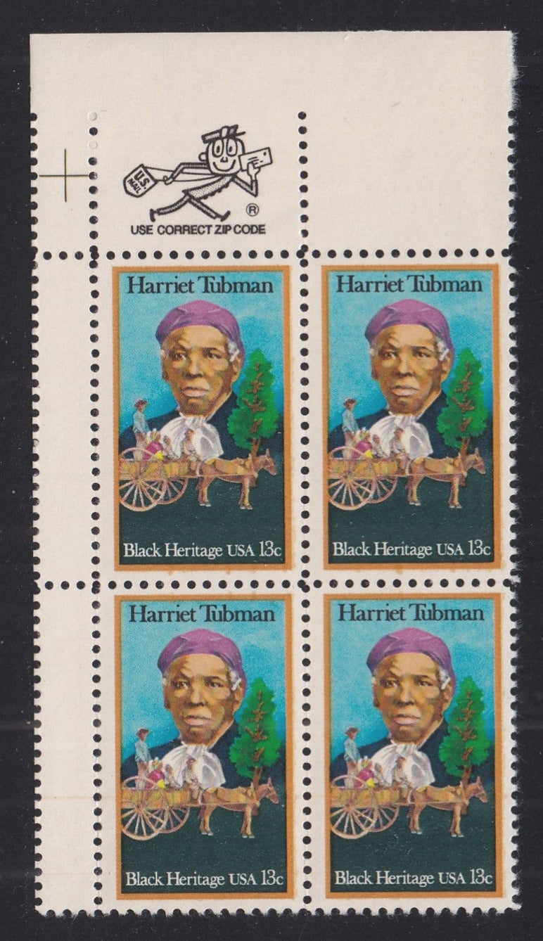 # 1744 (1978) Tubman - Mr. Zip, BK/4, UL, MNH